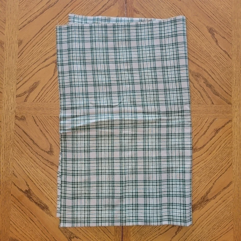 Vintage Plaid Fabric Scrap Piece